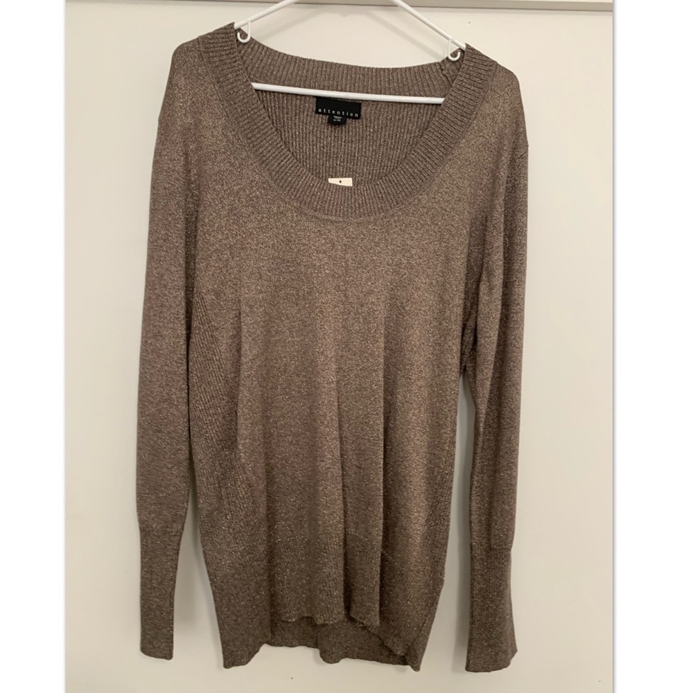 Dark Gold Scoop Neck Sweater Size XL